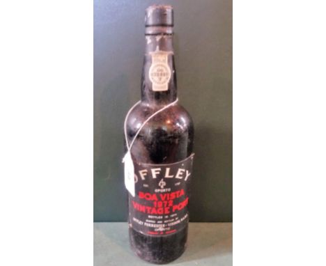 A bottle of Offley Boa Vista 1972 vintage Port.