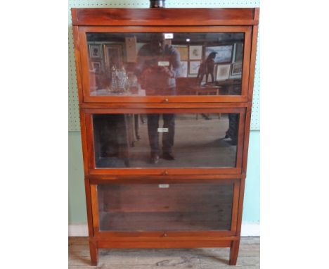 A three tier Globe Wernicke 'Universal' bookcase (87cm wide).