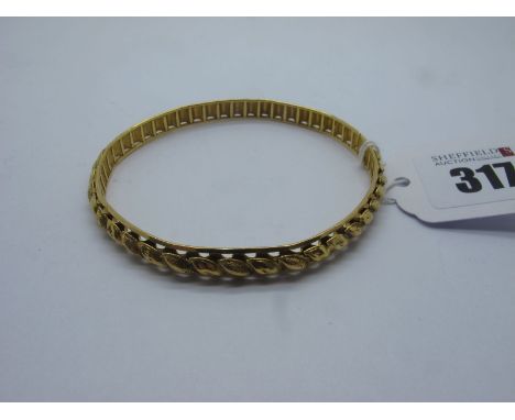 A High Carat Gold Bangle, stamped marks (15grams). 