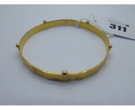 A High Carat Gold Bangle, stamped mark (15grams). 