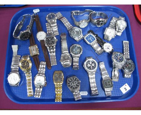 A Mixed Lot of Assorted Gent's Wristwatches, including Casio Edifice, Avia, Breil, Accurist, Timex, Rotary, Citizen, etc (som