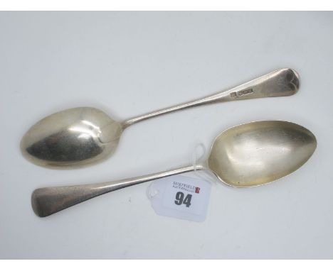 A Pair of Hallmarked Silver Old English pattern Table Spoons, CB&amp;S, Sheffield 1920 (150grams). (2) 