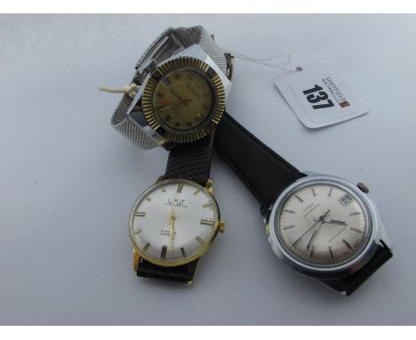Sicura; A Vintage 23 Jewels Ladies Wristwatch, the signed dial with line markers, centre seconds and date aperture, within te