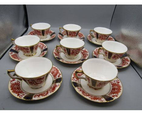 Royal Crown Derby Derby Imari 8 cups and saucers pattern A1295&nbsp;