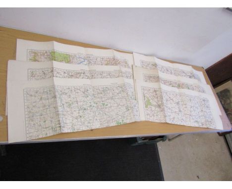 6 War edition 1940 Ordnance survey maps and 3 unframed prints&nbsp;