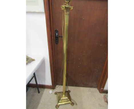 A Brass standard lamp base