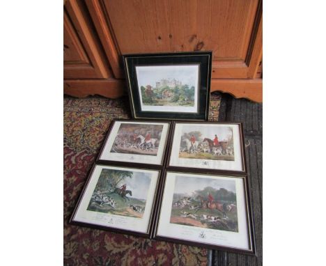 5 Framed hunting prints&nbsp;