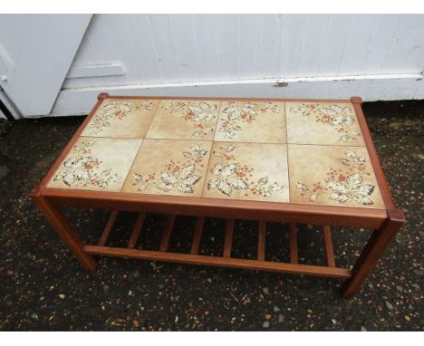 Retro tile topped coffee table H41cm Top 46cm x 86cm approx&nbsp;