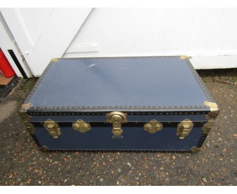 Vintage Mossman of London travel trunk H34cm W91cm D53cm approx&nbsp;