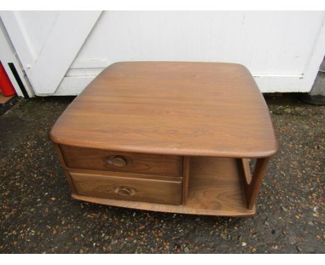 Ercol Pandora coffee table H40cm Top 79cm x 79cm approx (top is starting to come apart as seen in picture)&nbsp;