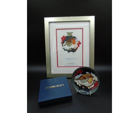 Moorcroft Brave Sir Robin design by Vicky Lovatt Limited Edition framed Print 1 of 50, approx 25cm x 31.5cm together with Bra