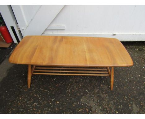 Retro Ercol style coffee table 37cm Top 46cm x 104cm approx&nbsp;