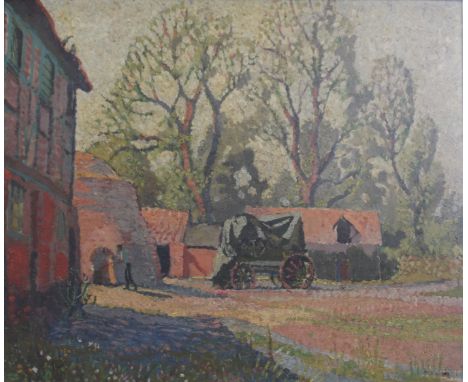 CAMDEN TOWN SCHOOL, Circa 1910-1920 THE FARMER'S CART Oil on canvas 49.5 x 59.5cm. ++ Needs a light clean