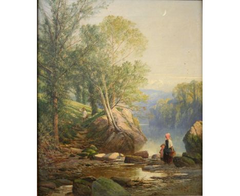 FREDERICK WILLIAM HULME (1816-1884) A SUNNY AFTERNOON; MEETING ON A PATH A pair, the former signed, the former also signed an