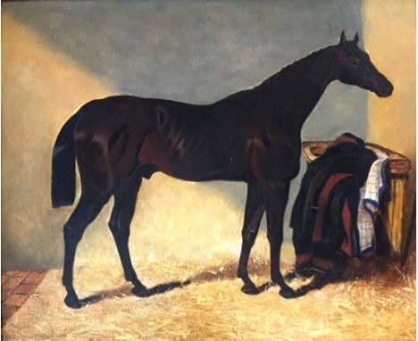 AFTER JOHN FREDERICK HERRING Senr (1795-1865) CHARLES XII Oil on board 24 x 28.5cm. * Charles XII won the Doncaster St Leger 