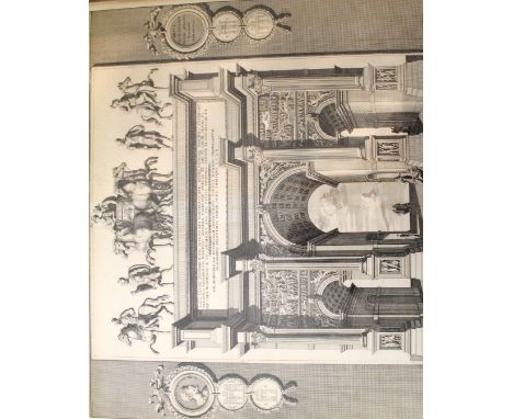 TWO PAIRS OF ARCHITECTURAL ENGRAVINGS depicting `Obeliscus Pamphilius` from J. Blaeu's Citta del Vaticano, Roma e Napoli, 168