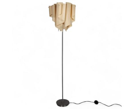 Di Classe, an Auro floor lamp by DOMEI ENDO, with Japanese Hinoki veneer and acrylic shade, height 162cm, original RRP £524Ve