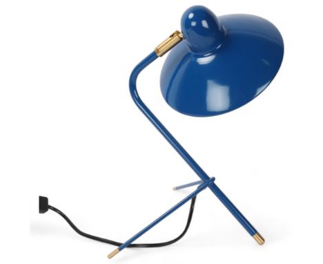 Di Classe, an Arles mid-century style desk lamp by DOMEI ENDO with adjustable blue shade, height 37cmGood condition, with LEB