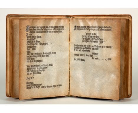 Rainer Maria Rilke. Die Weise von Liebe und Tod des Cornets Christoph Rilke. Handschrift in schwarzer Tusche auf Pergament. 1