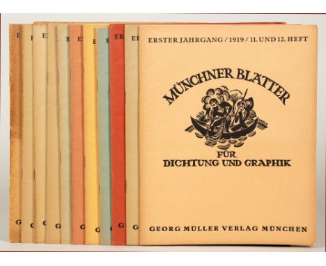 Münchner Blätter für Dichtung und Graphik. Eine Monatsschrift in genossenschaftlicher Zusammenarbeit [...] verantwortlich her