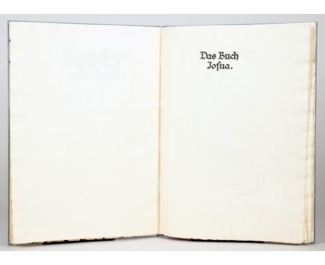 Bremer Presse - Das Buch Josua. [Aus:] Biblia. Das ist: Die Gantze Heilige Schrifft-Deudsch. D. Martin Luther. [München um 19
