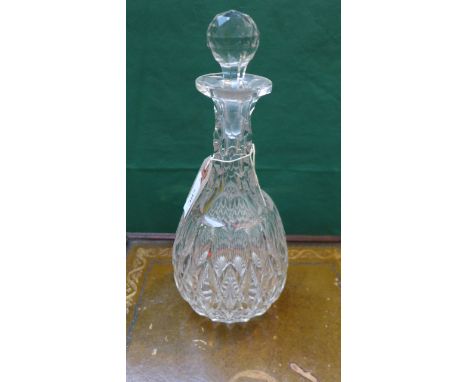 Smaller cut glass spirit decanter with golfball stopper