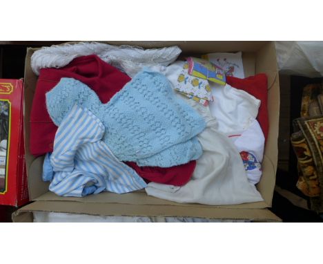 Box of children's and other vintage clothing