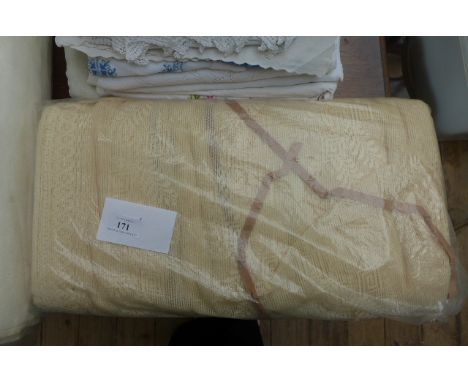 Cream ground vintage tablecloth
