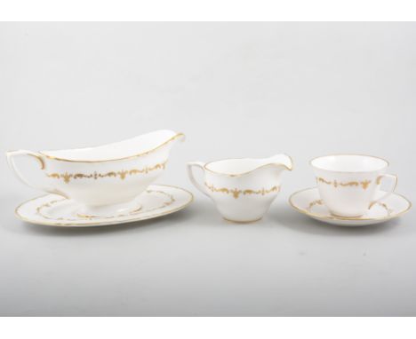 Royal Worcester Gold Chantilly pattern service, including dinner and tea ware.