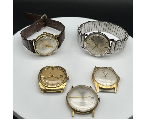 A mixed lot of x5 watches from Bulova/Hefik/Rotary
All watches need restoration - Condition as seen in photos