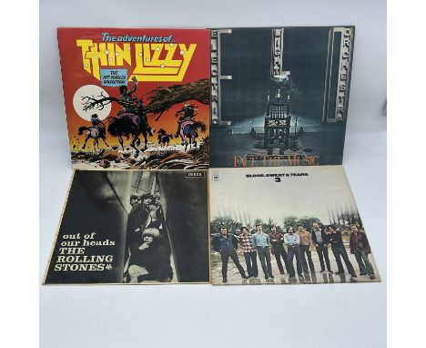 4x records,
The Rolling Stones Out of Our Heads,
3 Blood Sweat + Tears,
Thin Lizzy,
ELO Face The Music