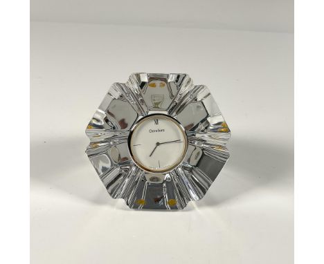 Elegant clear thick crystal. Orrefors etched backstamp. Includes certificate and the original box, dimensions: 5''L x 5.75''W