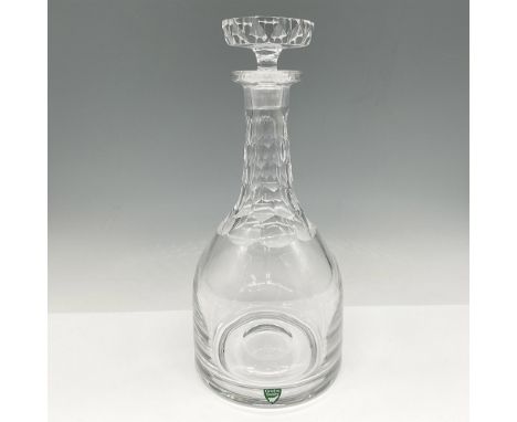 Clear crystal with thumbprint and diamond design on neck and stopper. Orrefors mark. Artist: Ingeborg LundinIssued: 21st cent