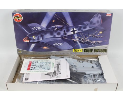 Airfix - A boxed Airfix 1;24 scale A16001 Focke Wulf FW190A plastic model kit. The kit appears to be in Mint condition with l