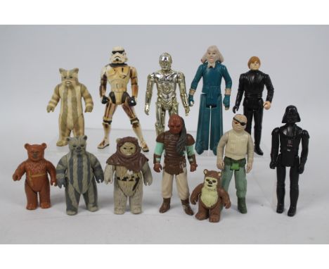 Star Wars - Kenner - LFL - A unit of 12 loose vintage Star Wars figures. Lot includes   Paploo (Last 17); Wicket (LFL, 1984, 