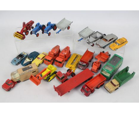 Corgi - Matchbox - 18 x models including 2 x Fordson Super Major Tractor &amp; Trailer # K-11, Foden Tipper # K-1, Lotus Elan