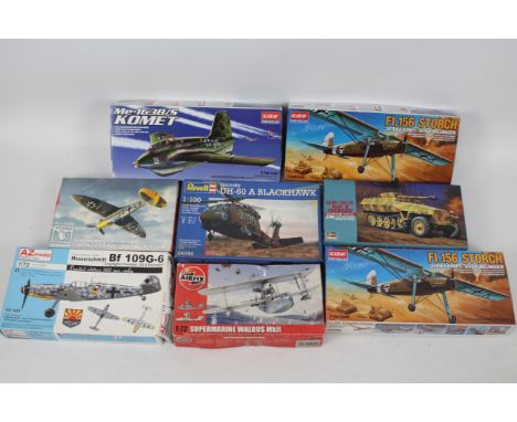 Academy - AZ Model - Airfix - Others - Eight boxed plastic model kits in various scales. Lot includes AZ Models #AZ7455 Limit