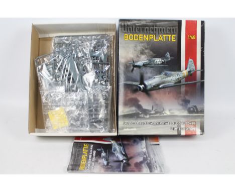 Eduard - A boxed limited Edition Eduard #11125 1:48 scale dual combo 'Bodenplatte' Fw190D-9 &amp; Bf109G-14 / G-14S plastic m