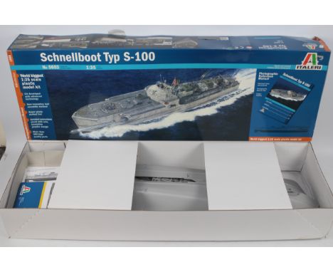 Italeri - A boxed Italeri 1:35 scale #5603 Schnellboot Typ S-100 plastic model kit - billed as the world biggest 1:35 scale k