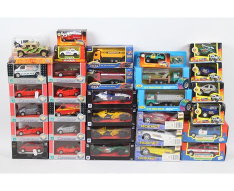 Cararama - New Ray - Freewheel - Others - 31 boxed diecast and plastic vehicles in various scales. Lot includes Cararama Merc