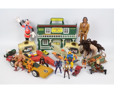 Marx - Mattel - LJN - Others - A collection of vintage toys and action figures. Lot includes a Marx 12" Chief Cherokke figure