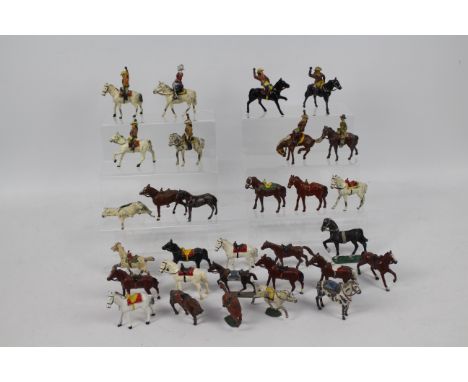 Britains - Others - 29 Western themed metal figures majority of which are horses only, by various manufacturers. Eight of the