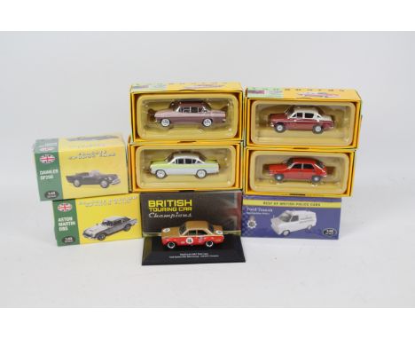 Corgi Vanguards - Atlas - 8 x boxed vehicles in 1:43 scale including limited edition Vauxhall PA Cresta # VA06400, Austin All