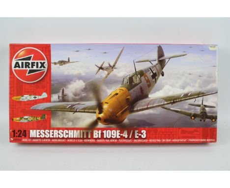 Airfix - A boxed Airfix 1;24 scale A12002A Messerschmitt Bf109E-4 / E3 plastic model kit. The kit is presumed Mint being in a