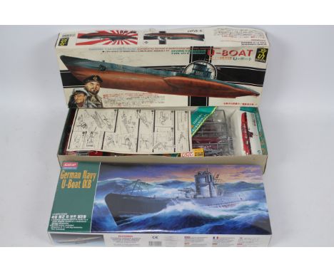 Doyusha - Academy - two boxed 1:150 scale submarine plastic model kits. Lot comprises of Doyusha Motorised Diving Type VIIC G