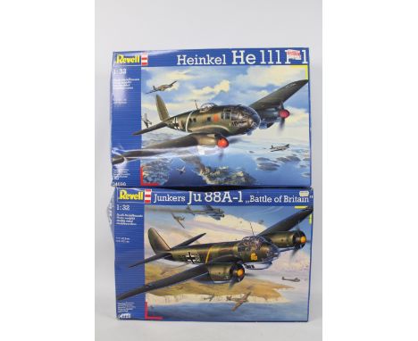 Revell - Two collectable boxed 1:32 scale German WW2 military aircraft plastic model kits from Revell. Lot consists of #04696