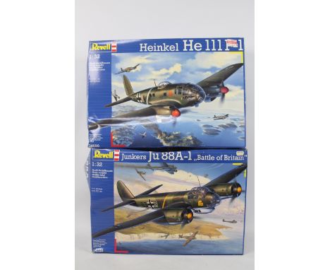 Revell - Two collectable boxed 1:32 scale German WW2 military aircraft plastic model kits from Revell. Lot consists of #04696