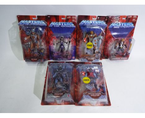 Masters of the Universe - HeMan - Mattel. A selection of Six Boxed, 2002 - 2003 MOTU figures appearing in Mint condition to i