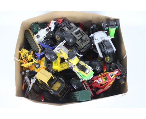 Corgi, Matchbox, Others - An unboxed group of diecast and plastic model vehicles in several scales plus two OO gauge Marklin 