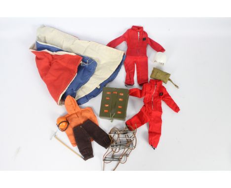 Palitoy, Action Man - A collection of incomplete uniforms, and accessories from the Action Man Mountaineer and Red Devil Para